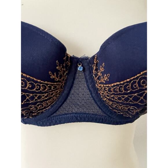 Adore Me Bra Push Up Embroidered Print Intimates Lingerie - Picture 3 of 12